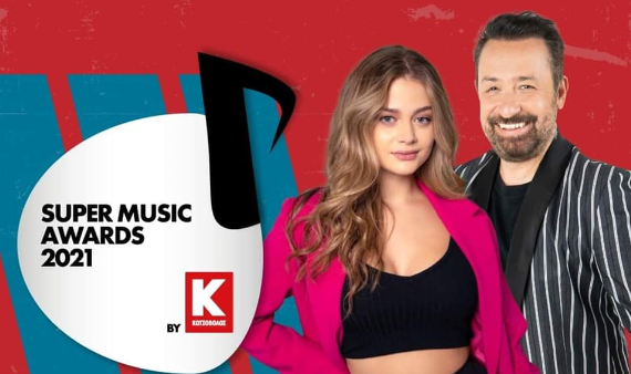 Stefania και Θέμης Γεωργαντάς στην παρουσίαση των SUPER MUSIC AWARDS 2021